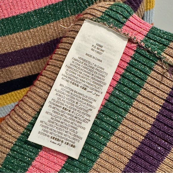 Boden Matilda Sparkle Jumper in Multi Stripe, Size 12 - Picture 10 of 14